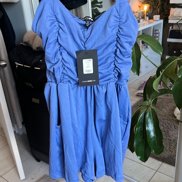 RILEY RUCHED ROMPER - Picture 2 of 6